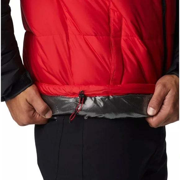 Columbia Men's Red Pike Lake Water Resistant Puffer Zipper Jacket Size M